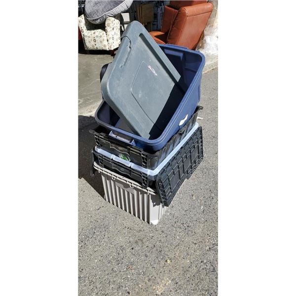 LOT OF STORAGE TOTES