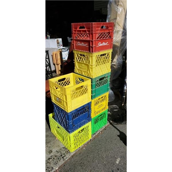 8 MILK CRATES