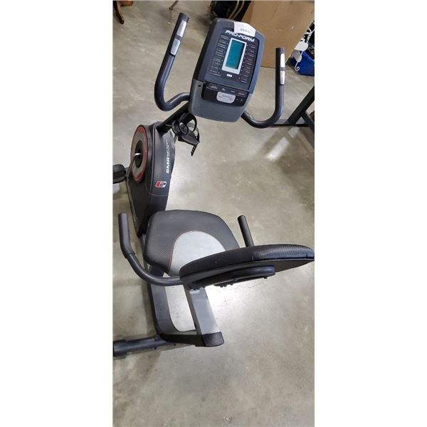 PRO FORM RECUMBANT EXCERCISE BIKE