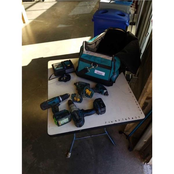 MAKITA  CORDLESS 4PC TOOLSET WITH 2 BATTERIES AND CHARGER TESTED AND WORKING