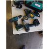 Image 2 : MAKITA  CORDLESS 4PC TOOLSET WITH 2 BATTERIES AND CHARGER TESTED AND WORKING