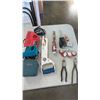 Image 1 : ROK STORAGE TOOLBAG WITH CORDLESS BATTERY CHARGERS AND SAW TESTED AND WORKING