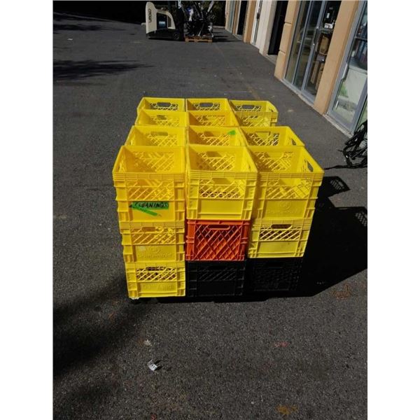 PALLET OF 35 MILK CRATES