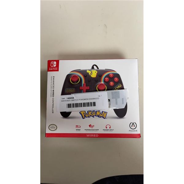 NINTENDO SWITCH POKEMON ENHANCED WIRED CONTROLLER - TESTED WORKING