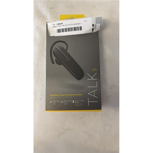 JABRA TALK 5 BLUETOOTH HEADSET  - RETAIL $29