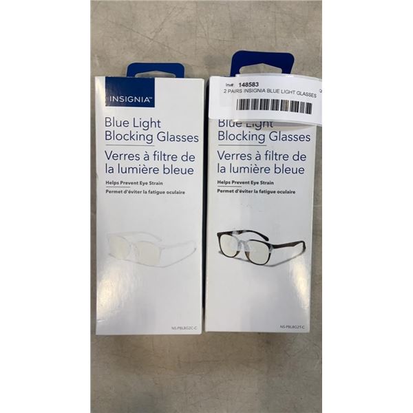 2 PAIRS INSIGNIA BLUE LIGHT GLASSES