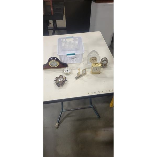 LOT OF MINIATURE CLOCKS,