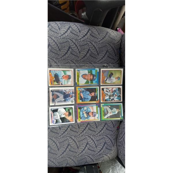 9 X BREWERS VINTAGE BASEBALL CARDS