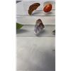 Image 3 : CARNELIAN STONE WITH AGATE AND RED TIP AMETHYST