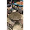 Image 1 : ROUND GLASS TOP PATIO TABLE W/ 4 CHAIRS