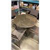 Image 2 : ROUND GLASS TOP PATIO TABLE W/ 4 CHAIRS