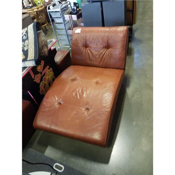 EQ3 LEATHER CHAISE LOUNGE CHAIR