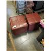 Image 1 : 2 EQ3 LEATHER OTTOMANS