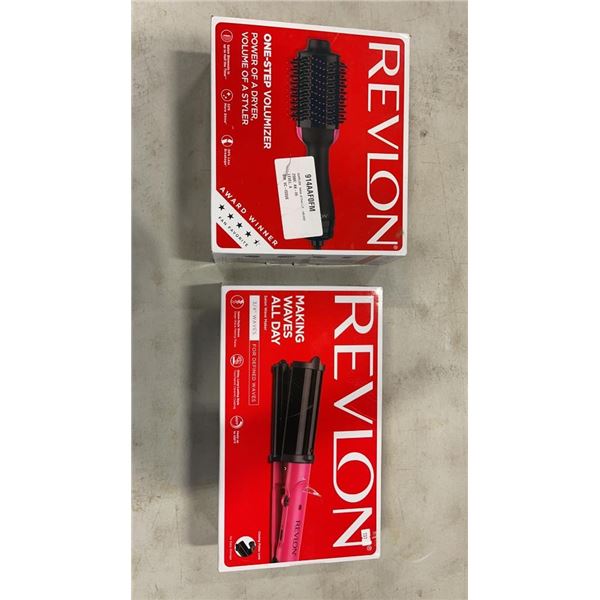 AS NEW REVLON ONE STEP VOLUMIZER AND SALON WAVE MAKER BOTH TESTED AND WORKING