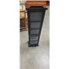 Image 1 : 4 FOOT LEATHER PHOT ALBUM STORAGE UNIT AND WOOD STORAGE BOX