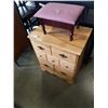 Image 1 : PINE 4 DRAWER DRESSER AND SMALL FOOT STOOL