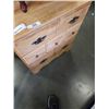 Image 3 : PINE 4 DRAWER DRESSER AND SMALL FOOT STOOL