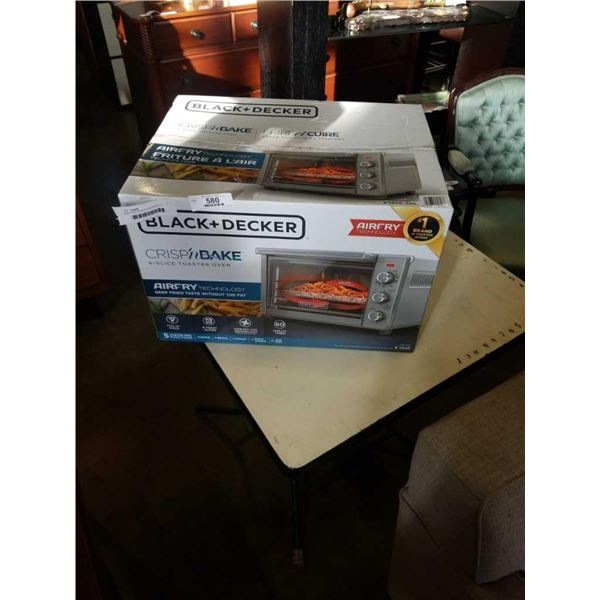 BLACK AND DECKER 6 SLICE AIR FRY TOASTER OVEN - RETAIL $119