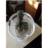 Image 1 : 2 VINTAGE LANTERNS AND LOT OF VINTAGE OIL LAMP PARTS