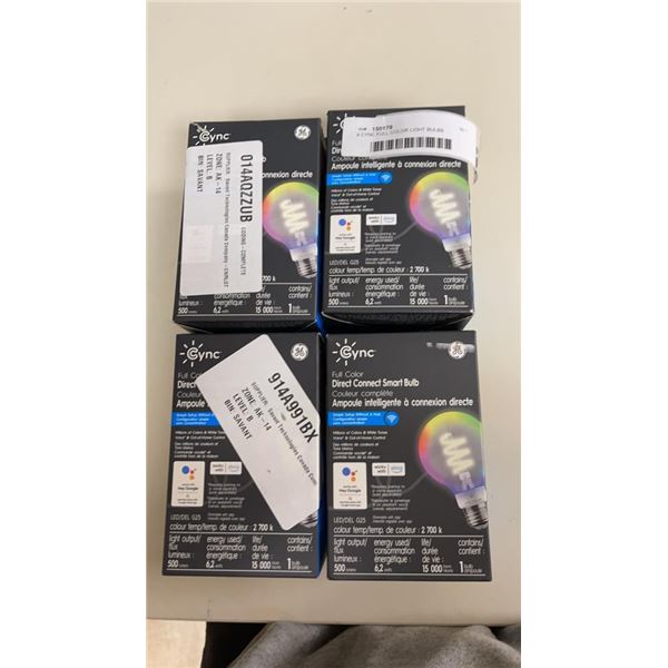 4 CYNC FULL COLOR LIGHT BULBS - RETAIL $92