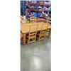 Image 1 : SOLID PINE DINING TABLE W/ 6 CHAIRS - 2 ARE CAPTAIN CHAIRS