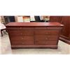 Image 1 : CHERRY FINISH 6 DRAWER DRESSER