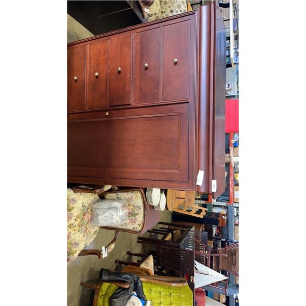 CHERRY FINISH WARDROBE GENTLEMANS DRESSER