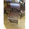 Image 2 : 4 BROWN LEATHER LOOK BAR STOOLS