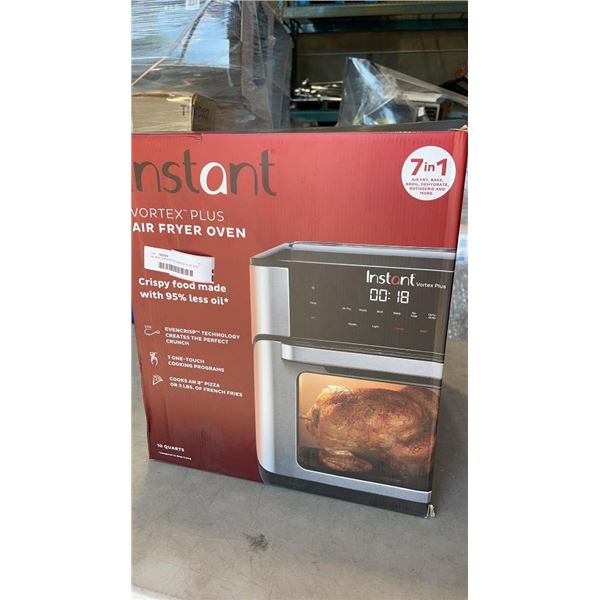 AS NEW INSTANT POT VORTEX PLUS 10QT CONVECTION OVEN TESTED AND WORKING - RETAIL $169