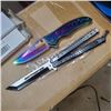 Image 2 : 2 NEW STAINLESS STEEL FOLDING KNIVES