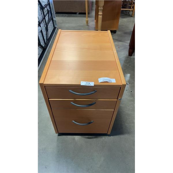 ROLLING 3 DRAWER OFFICE CABINET