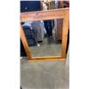 Image 1 : LARGE WOOD FRAME MIRROR AND 4 PINE AND GLASS PICTURE FRAME