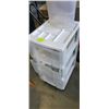 Image 3 : 3 DRAWER STORAGE UNIT ON WHEELS ; 3 LARGE FOOD CONTAINERS AND HEALTH BOOK