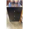 Image 1 : 2 BLACK 3 DRAWER NIGHTSTANDS