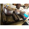 Image 1 : 2 BROWN RECLINING ARMCHAIRS