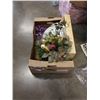 Image 1 : BOX OF ARIFICIAL HOME DECOR, DECORATIVE BULBS AND MORE