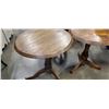 Image 2 : 2 RUSTIC PINE ROUND SIDE TABLES