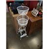 Image 1 : DECORATIVE METAL 2 TIER BASKET WITH STAND