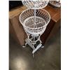 Image 3 : DECORATIVE METAL 2 TIER BASKET WITH STAND