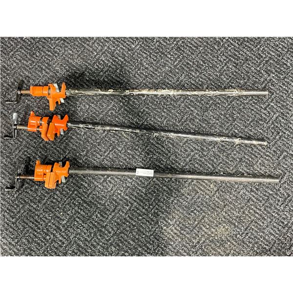 Vintage PONY Heavy Duty Metal Carpentry Work Shop USA Pipe Clamps 3ft