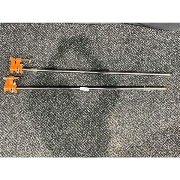 Vintage PONY Heavy Duty Metal Carpentry Work Shop USA Pipe Clamps 4ft