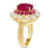 Image 2 : 6.24ct Oval Ruby & Diamond Ring