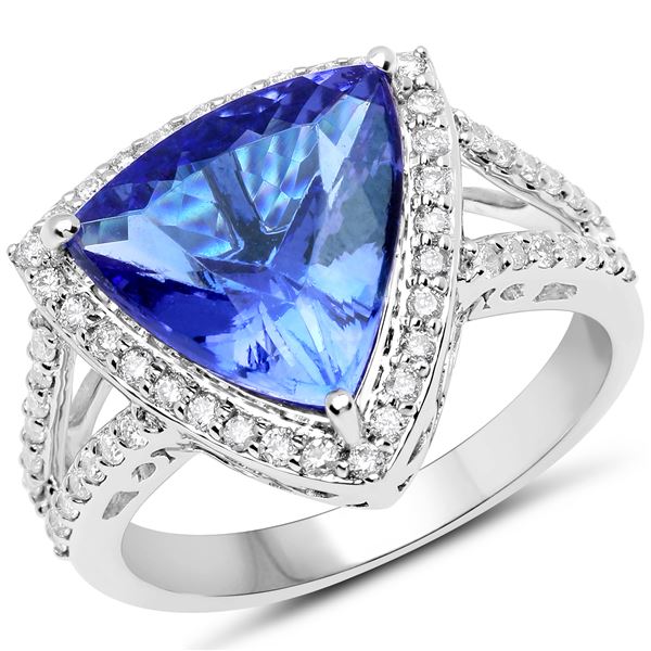 4.88ct Tanzanite 14K White Gold Ring