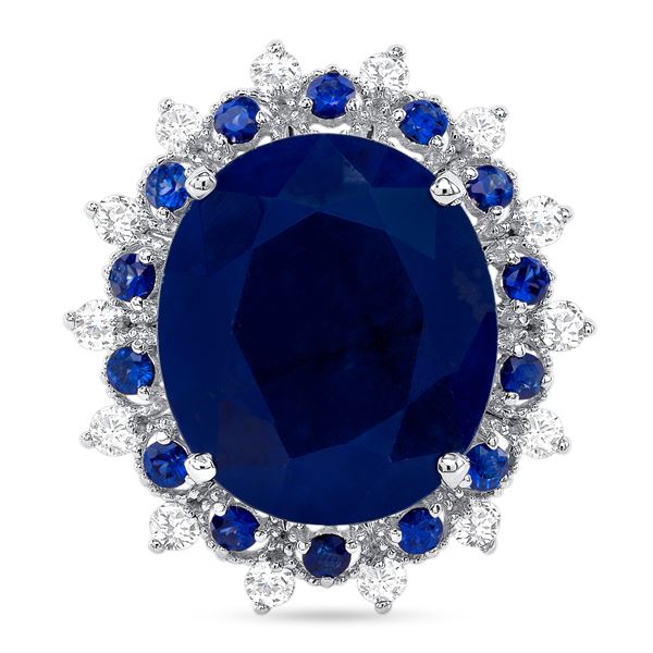 10.25ct sapphire & Diamond ring