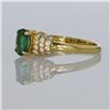 Image 3 : 0.65ct Natural Emerald 14K Yellow Gold Ring