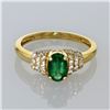 Image 5 : 0.65ct Natural Emerald 14K Yellow Gold Ring