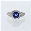 Image 1 : 2.51ct Natural Blue Sapphire 14K White Gold Ring