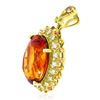 Image 3 : 17.04ct CITRINE , ORANGE SAPPHIRE 14K Yellow Gold 9.1gm Pendant