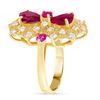 Image 2 : 3.48ct Pear Ruby & Diamond Ring