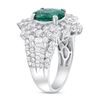 Image 2 : 2.38ct Oval Emerald & Diamond Ring